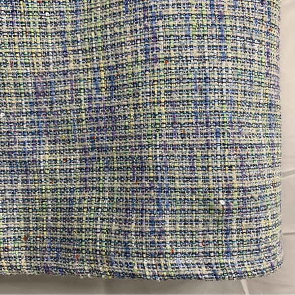 NWT City Vibe Flat Strap Denim and Plaid Short Sheath Dress, size 9 - Picture 10 of 14